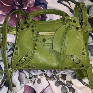 Green Faux Leather Purse